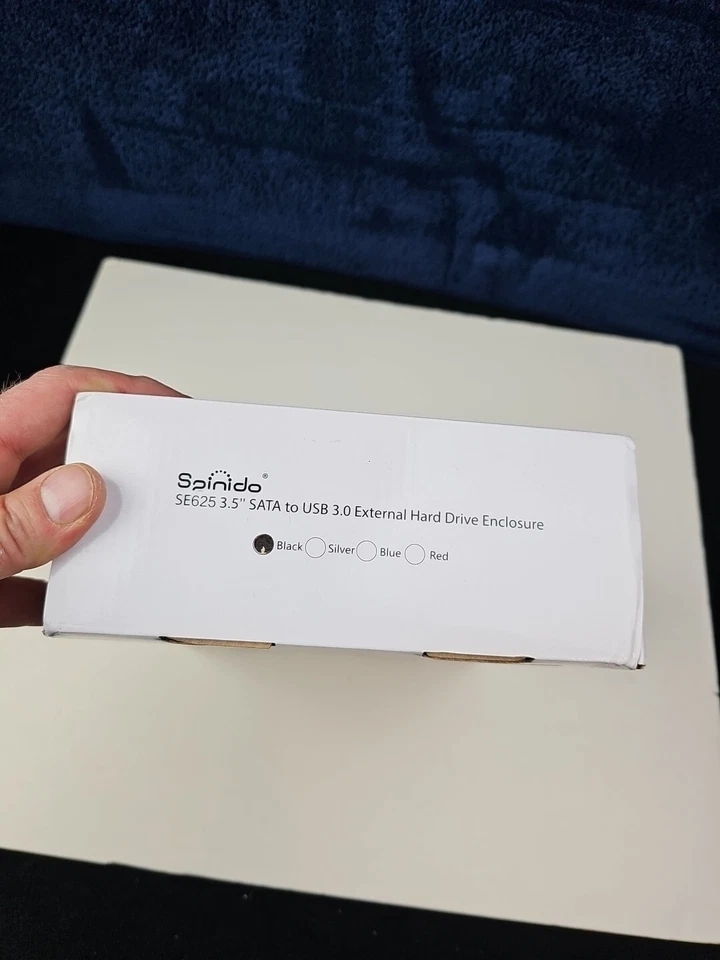 Spinido 3.5 Inch SATA to USB 3.0 External Hard Drive Enclosure BLACK NEW - Image 2 of 4