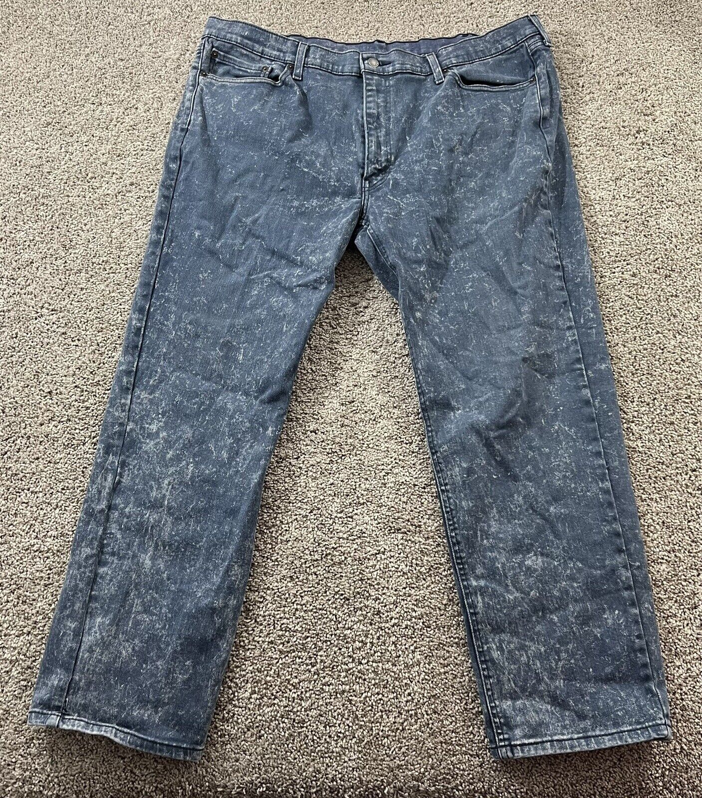 Levis Jeans Mens 42x32 Blue 541 Acid Wash Straigh… - image 1