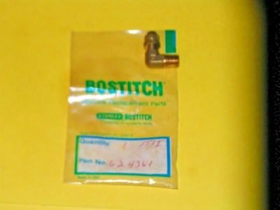 STANLEY-BOSTITCH AIR COMPRESSOR 1/8'' CONNECTOR ELBOW - OEM PART#624361 - NEW 