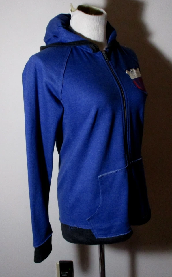 Sudadera con Capucha LUCKY BRAND Azul Cremallera Completa Talla M Foto 3 de 4