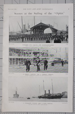1901 DRUCK SEGELN VON OPHIR KING PRÄSENTIERT MEDAILLEN ~ ANGEFÜHRT VON ALBERTA PORTSMOUTH
