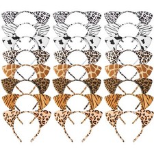 Animal Ears Headband Assortment - Cheetah, Zebra, Leopard Ears Hairbands for ...