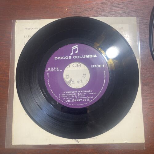 LOS JOHNNY JETS 7" Record LA MINIFALDA DE REYNALDA GARAGE Soul PSYCH YEYE a1985 - Picture 3 of 4