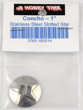 1" Stainless Steel Slotted Star Concho