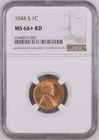 1944-S  1C RD   Lincoln Wheat One Cent NGC MS66+RD  6344073-003