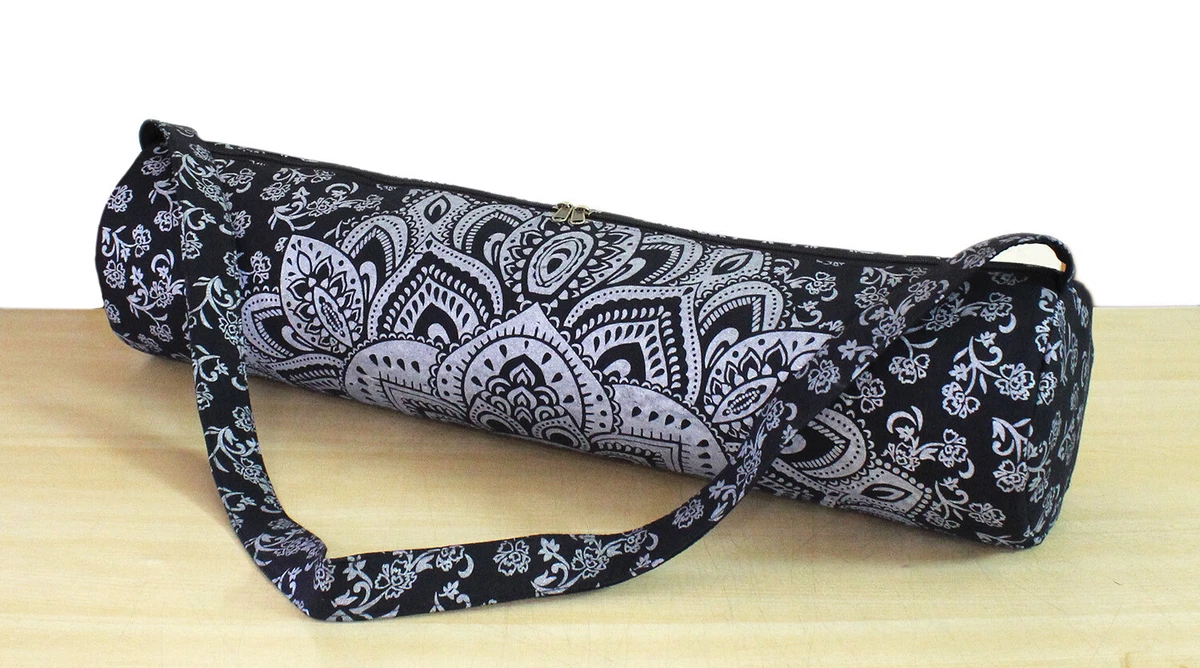 Yoga Mat Holder & Bag for Yoga Mat - Yoga Mat Bag - Mandala Charcoal