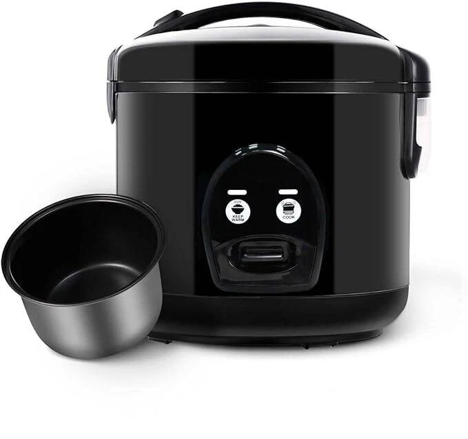 Olla arrocera eléctrica con un solo toque para arroz de sushi japonés asiático.