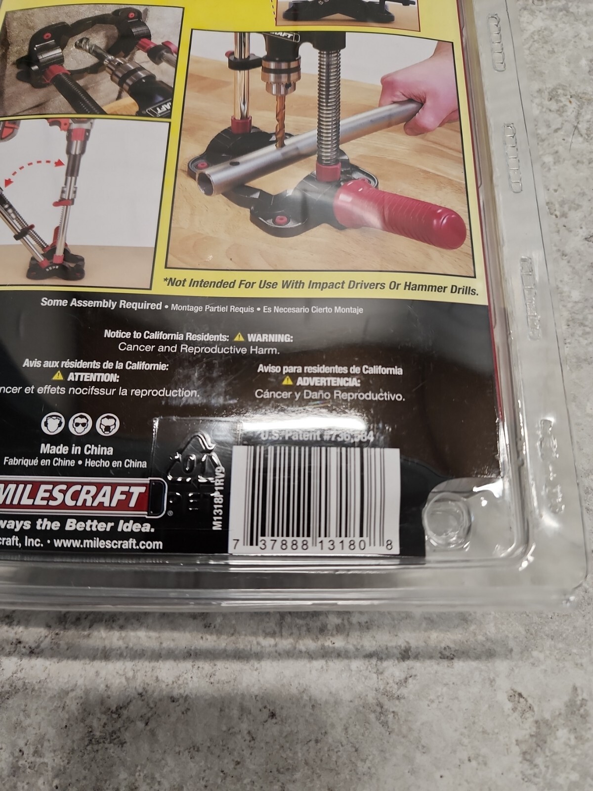 Milescraft DrillMate Portable MultiAngle Drill Guide with 3/8 in