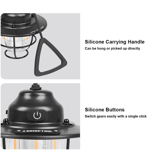 ShineTrip Cordless Camping Lamp Portable Hung Light Home Atmospheres Lantern - Picture 9 of 12