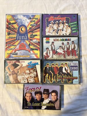 Lote De 7 Cassettes Nuevos - Banda arkangel r-15, Los Carlos, El Tiempo, Y Mas 