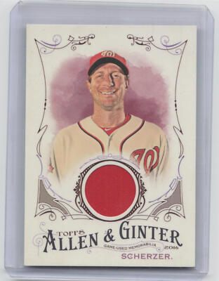2016 Topps Allen & Ginter #FSRB-MSC Max Scherzer Relic Full-Size Design B