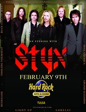 STYX 2017 TULSA CONCERT TOUR POSTER- Prog / Hard / Art / Soft / Pop / Arena Rock