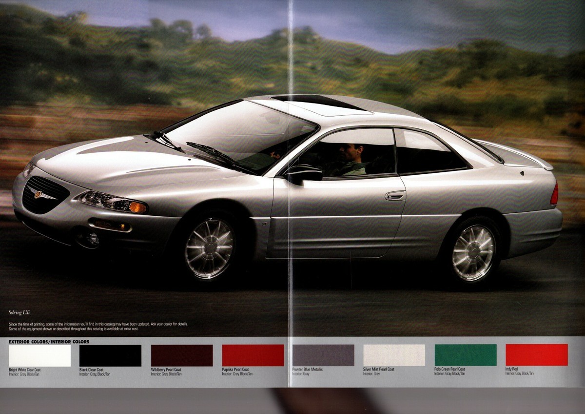 1997 Chrysler SEBRING COUPE Dealer Sales Brochure with Color Chart