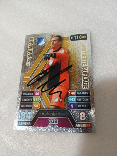 match attax signed limited edition Oliver Baumann TSG Hoffenheim NEW  - Picture 1 of 1