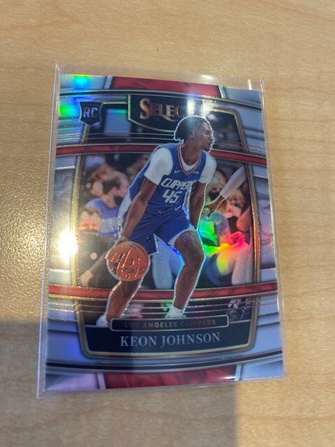2021-22 Panini Select Concourse Silver Prizm Keon Johnson RC - LA Clippers