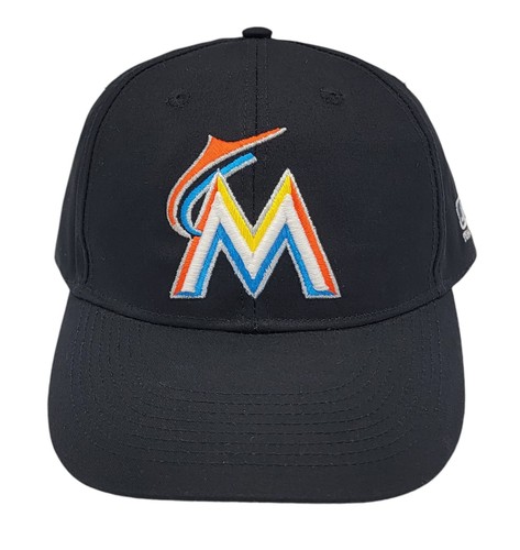 Miami Marlins OC Sports Basic Team Replica Structured Strapback OSFM Hat Cap NEW - Picture 2 of 6