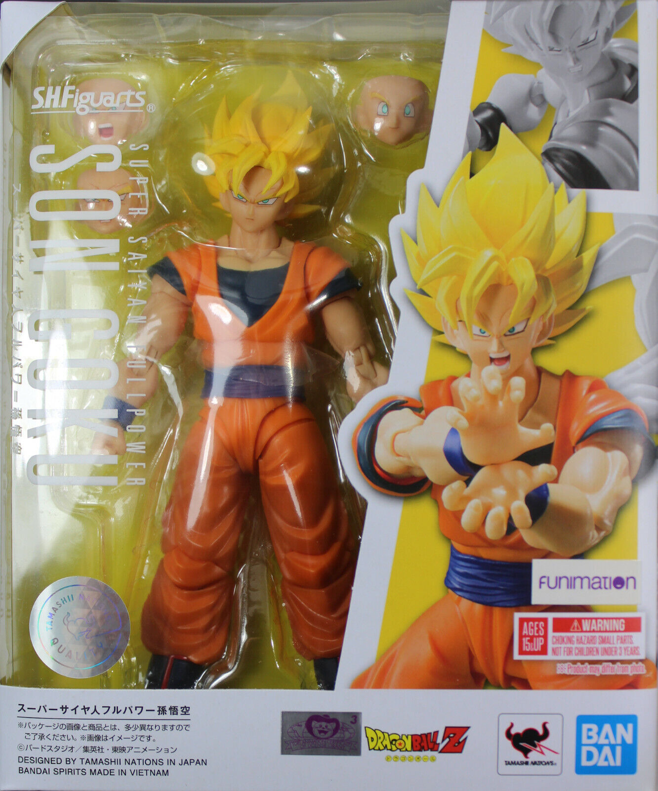  Tamashi Nations - Dragon Ball Z - Super Saiyan Full Power Son  Goku,Bandai Spirits S.H.Figuarts : Toys & Games