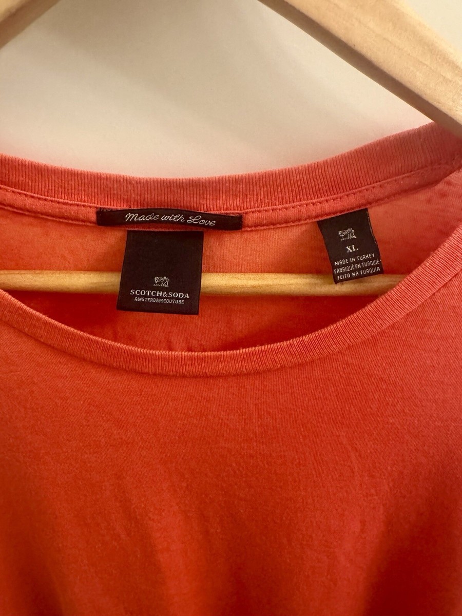 “Scotch & Soda” ガーメントダイアートワークTシャツ Orange Scotch & Soda” ガーメントダイアートワークTシャツ Orange