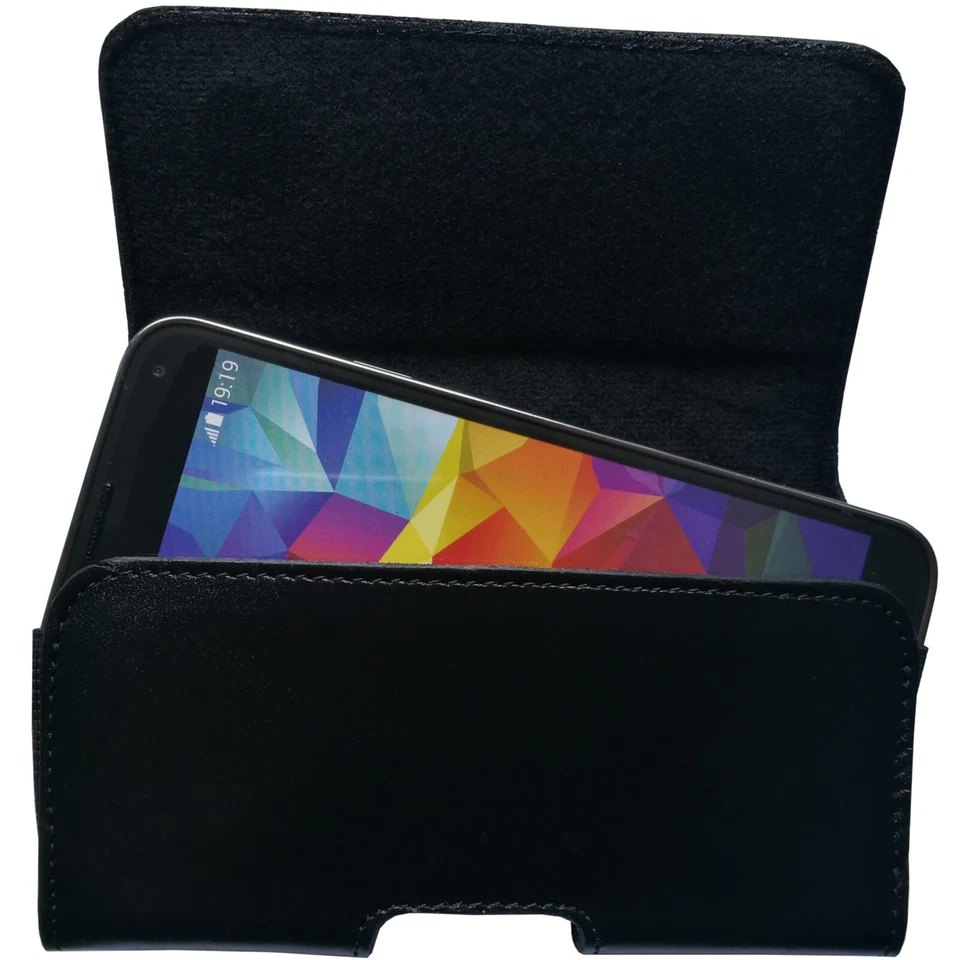 ECHT LEDER Gürtel Tasche für Samsung Galaxy A52s 5G Hülle Seiten Case 1A SCHWARZ - Bild 4 von 4