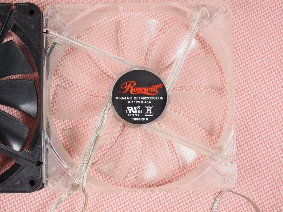 Three Rosewill 140mm Computer PC Case Fan 3 Pin DF1402512SEHN Three Fans - Image 2 of 4