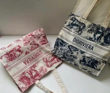 Christian Dior Wardujuy Tote Bag Novelty Blue &Red Set VIP Customers JP Limited