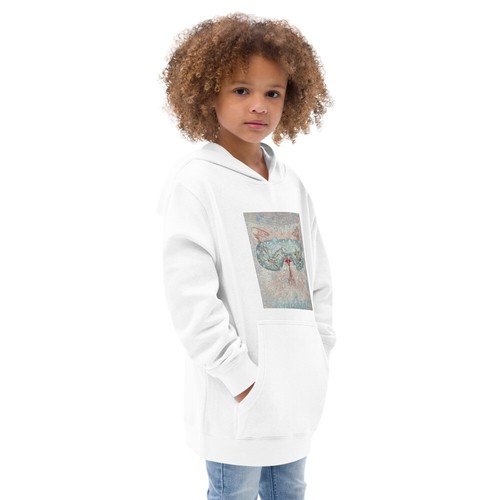 Snow cat Kids fleece hoodie - Picture 3 of 10
