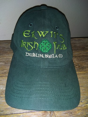 Erwin's Irish Pub Dublin Ireland Hat Famous Irish Bar Men's Green Baseball Cap