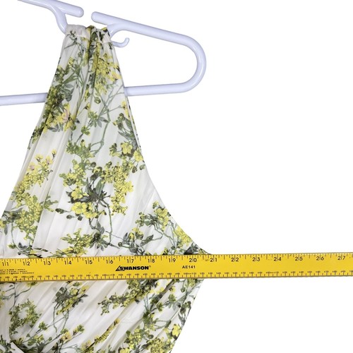 NWT Alex Marie Womens 16 White Green Floral Pleated Midi Spring Dress MSRP $149 - Picture 12 of 18