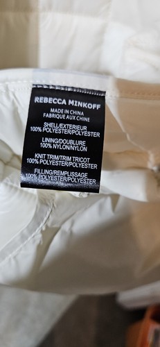 REBECCA MINKOFF Womens Crème Puffer Jacket Medium - Picture 6 of 7