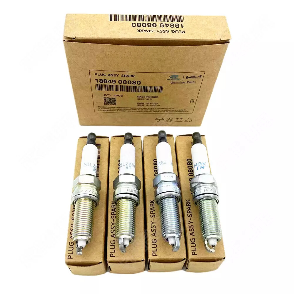 Spark Plugs 4PCS For 15-21 Elantra Kona Sonata Tucson Veloster 1.6L 18849-08080