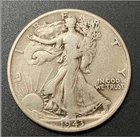1943 Walking Liberty Half Dollar Coin. #223. 90% Silver.