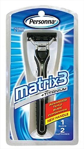 Personna Matrix3 Advanced Triple Blade Performance Razor Handle + 2 cartuchos