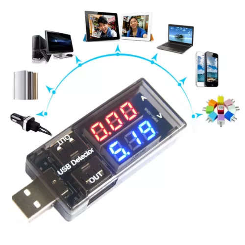 1x USB Volt Current Voltage Doctor Charger Capacity Tester Meter Power Bank