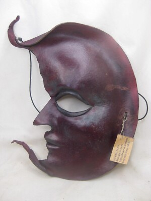 MEDIA LUNA Jorge Anon art decor  leather face mask leatherwork moon