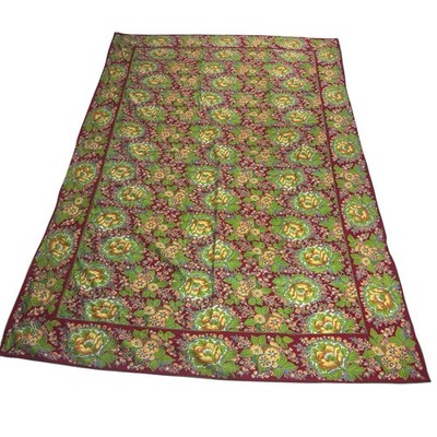 April Cornell Tablecloth Floral French Country Green Red Rectangle 57x87