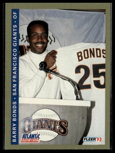 Barry bonds #2 1993 Fleer Atlantic card