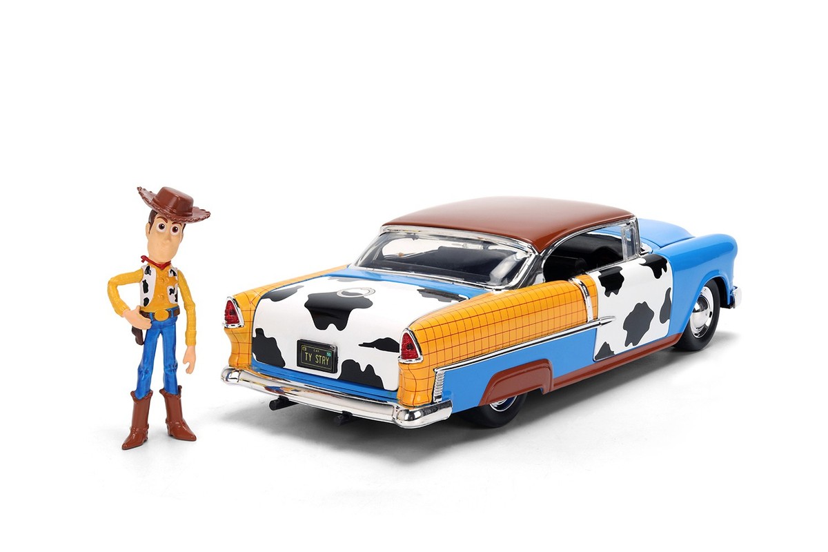 Jada 1:24 TOY STORY 1955 Chevy Bel Air w/WOODY Figure | eBay