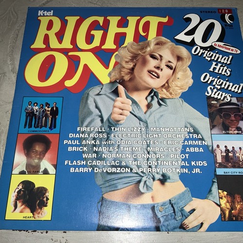 Right On - 20 Original Hits, Original Stars Vinyl, TU 2500, 1976 US