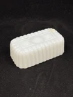 VTG Hazel Butter Dish Cover ONLY 1/2 Stick White Milk Glass 1950's