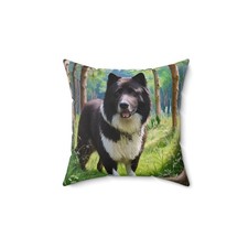 Karelian Bear Dog Spun Polyester Throw Pillow