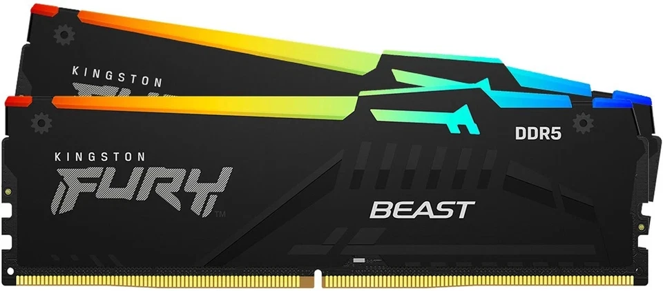 Kingston FURY Beast 32GB (2x16GB) DDR5 6000 MHz RAM RGB EXPO KF560C36BBE2AK2-32 - Image 3 of 3