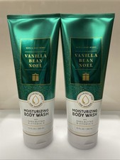 2 X Bath  Body Works VANILLA BEAN NOEL Moisturizing Body Wash 10 oz each
