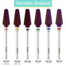 USA #1 PANA Tornado Shaped Nail Carbide Bit - PURPLE - F-3XC Grit 3/32" 