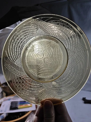 3 Vintage L. E. Smith Romanesque Gothic Arches Amber Salad Plates 1930s EUC  101