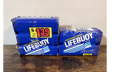 Vintage 1980's Lifebuoy Antibacterial Soaps  5 Bars White Bath Size 4.75 oz each