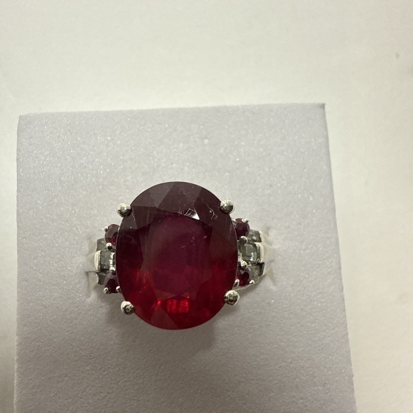 Ruby Ring,  925 Sterling Silver, July Birthstone,… - image 1