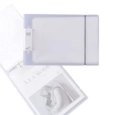 Greeting Card Organizer, Holds 50+ Pages 2 Ring Binder Transparent Postcard F...