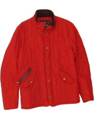 BARBOUR Herren Steppjacke UK 36 Small Rot JJ02