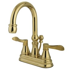 Kingston Brass KS261.DFL NuFrench 1.2 GPM Centerset Bathroom - Brass