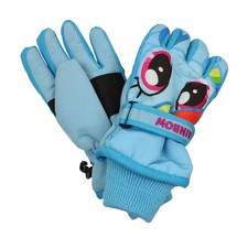MLP My Little Pony Girls 4-16 Rainbow Dash Blue Adjustable Insulated Ski Gloves